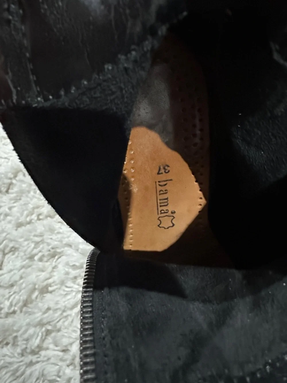 Gabor Black Leather Mid-Calf Heeled Boot with Side Zip Sz 37 - Picture 6 of 17